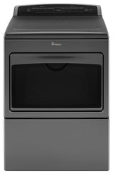 7.4 cu.ft Top Load HE Electric Dryer with AccuDry , Intuitive Touch Controls Chrome Shadow