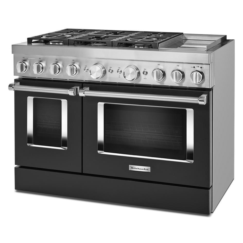 KitchenAid® 48'' Smart Commercial-Style Dual Fuel Range with Griddle
