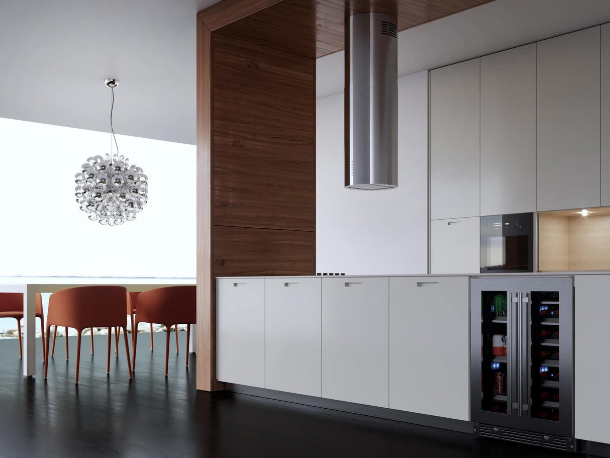 600 CFM Designer Cylinder Island Stainless