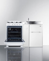 54" Wide All-in-one Kitchenette With Gas Range