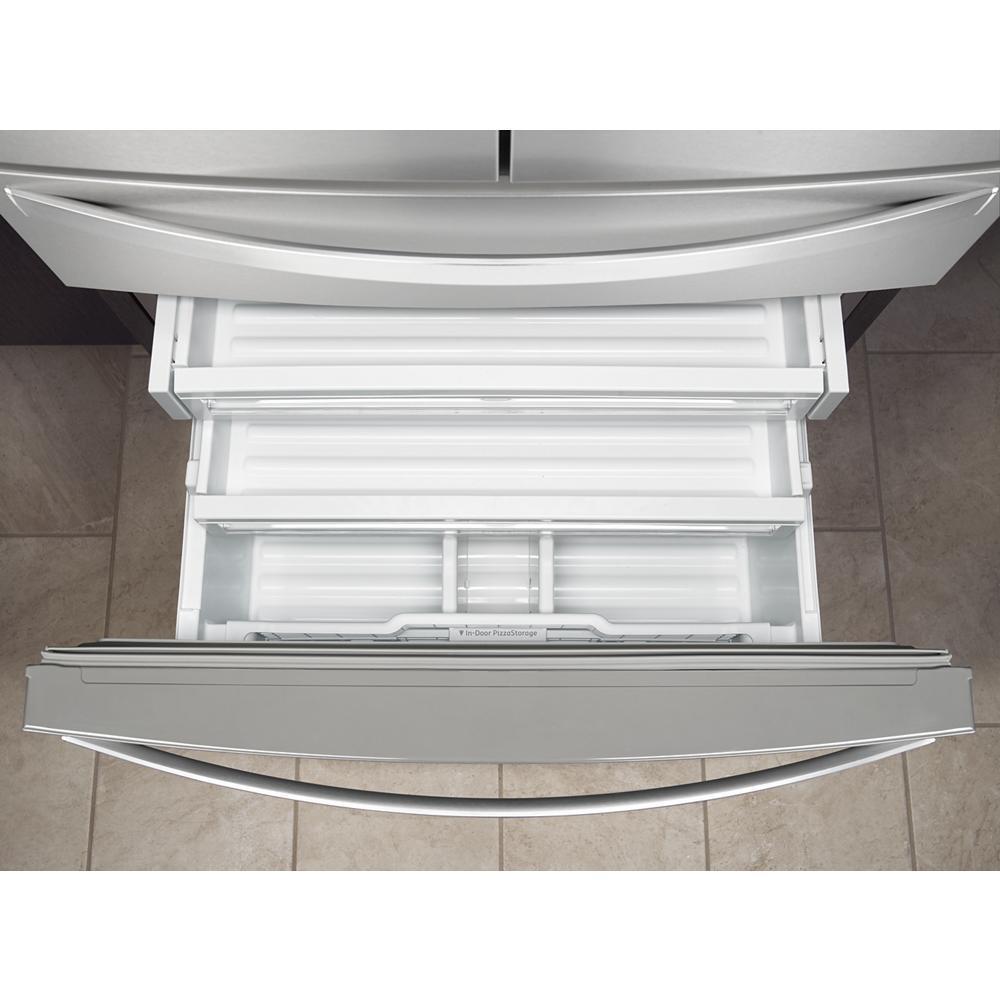 36-inch Wide 4 Door Refrigerator with Prep and Store Bins - 26 Cu. Ft.