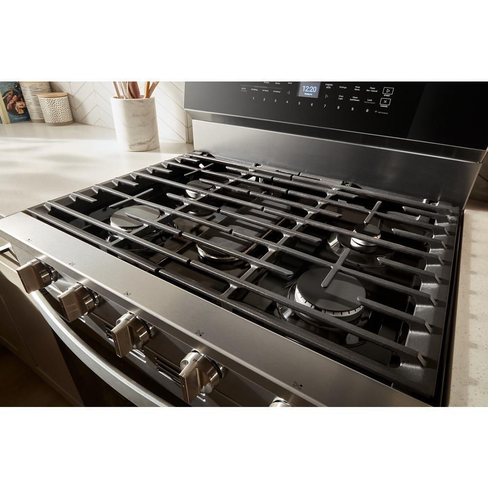 30-inch Smart Gas Range with Air Cooking Technology, No Preheat Air Fry, Steam/Self Clean and High Speed Preheat