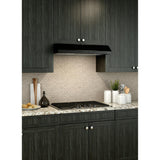 **DISCONTINUED** Broan® Sahale 30-Inch Convertible Under-Cabinet Range Hood, ENERGY STAR®, 375 Max Blower CFM, Black