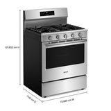 30-Inch Wide Gas Range With No Preheat Air Fry and Air Baking - 5.0 cu. ft.