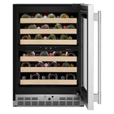 24" Undercounter Wine Cellar with Full-Extension Wood-Front Racks