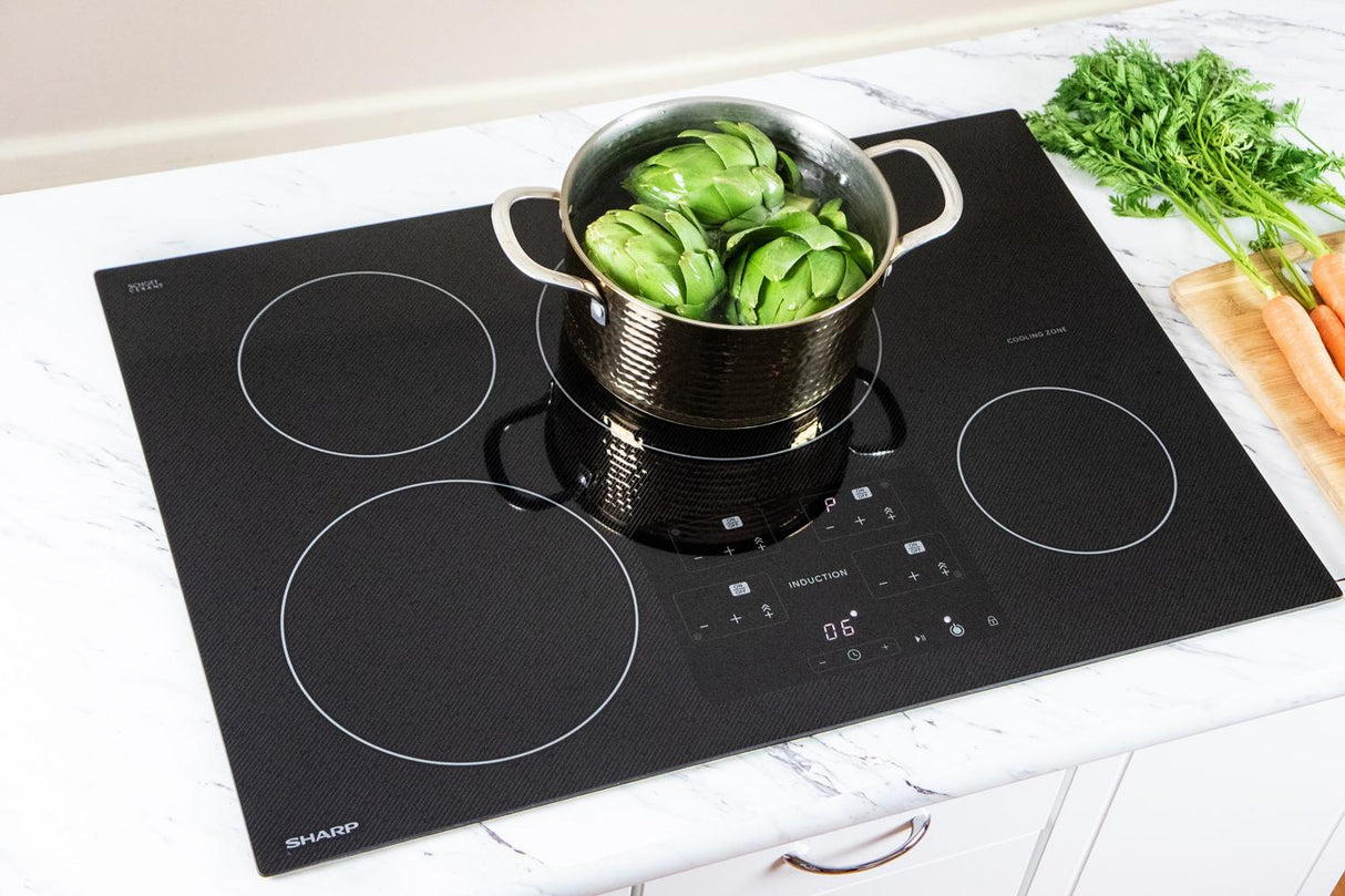 30 in. width Induction Cooktop, European Black Mirror Finish Made with Premium SCHOTT Glass