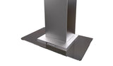 36" glass wall hood