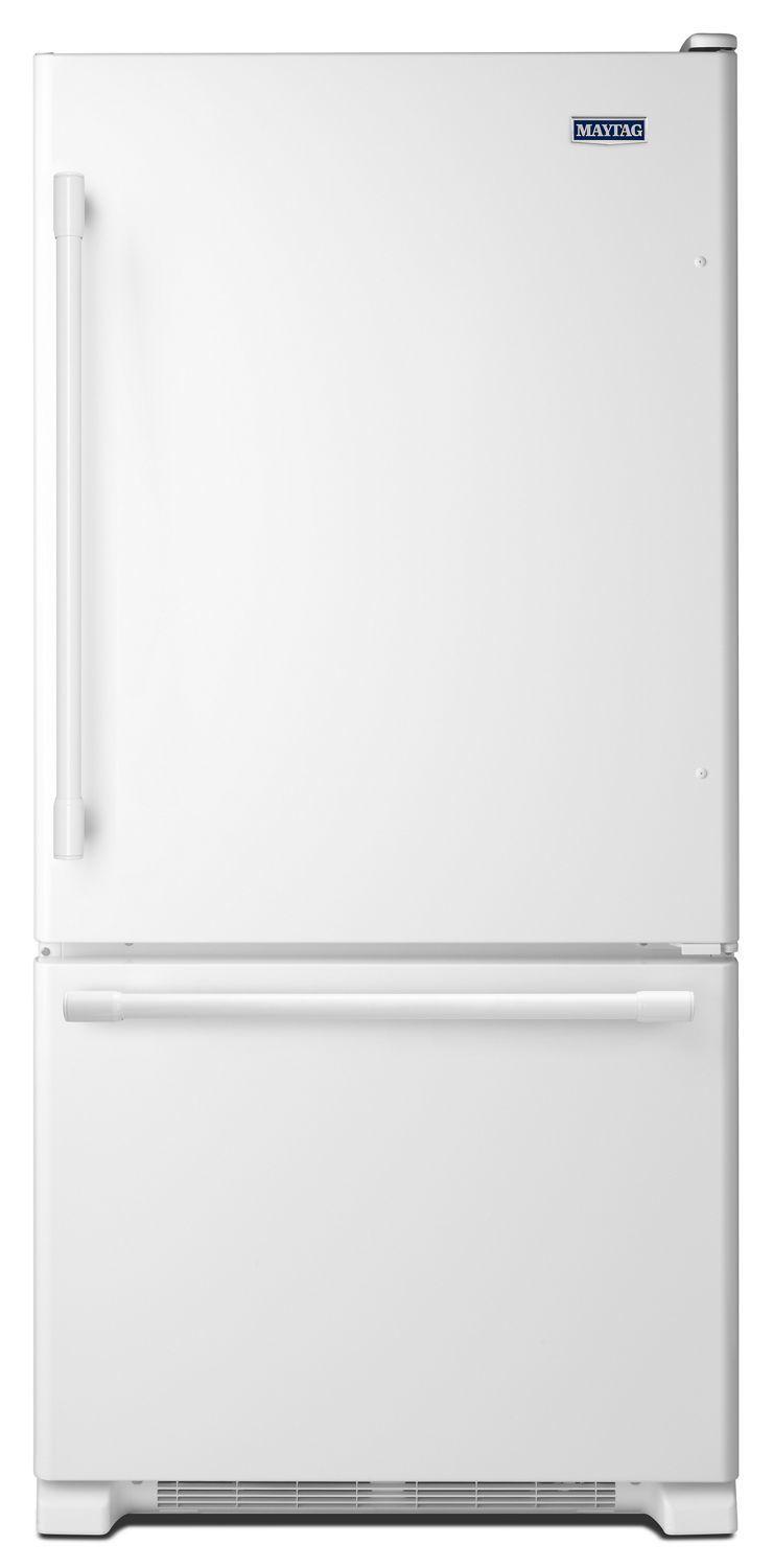 33-Inch Wide Bottom Mount Refrigerator - 22 Cu. Ft. White