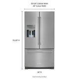26.8 cu. ft. 36-Inch Width Standard Depth French Door Refrigerator with Exterior Ice and Water and PrintShield™ finish