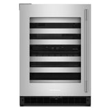 24" Undercounter Wine Cellar with Full-Extension Metal-Front Racks