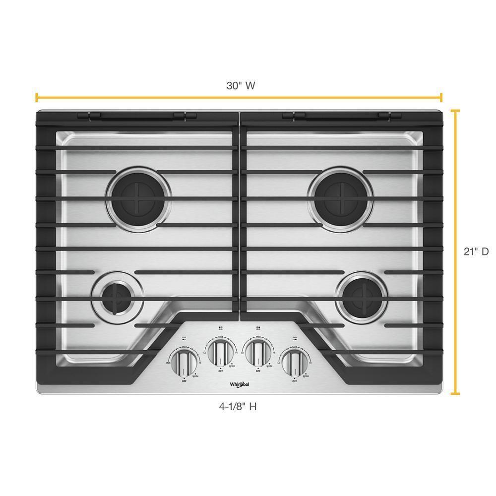 30-inch Gas Cooktop with EZ-2-Lift™ Hinged Cast-Iron Grates