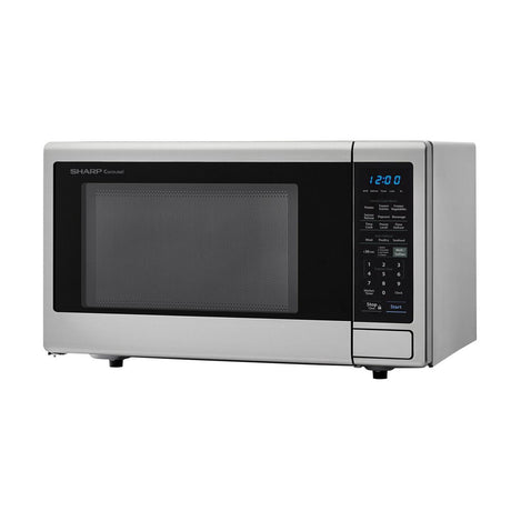 1.4 cu. ft. 1000W Sharp Stainless Steel Carousel Countertop Microwave Oven