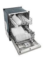 Midea 24" Front Control Dishwasher with Stainless Steel Tub and Interior LED Light
