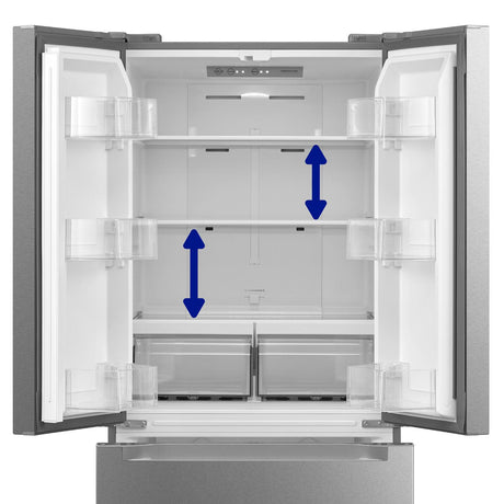 Element Electronics 18.4 cu. ft. French Door Refrigerator - Stainless Steel, ENERGY STAR (ERFD19CGCS)