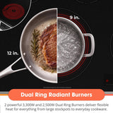 30 in. 5 Burner 6.3 cu. ft. Slide-in Electric Range with True European Convection
