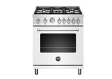 30 inch All Gas Range, 5 Burners Bianco Matt