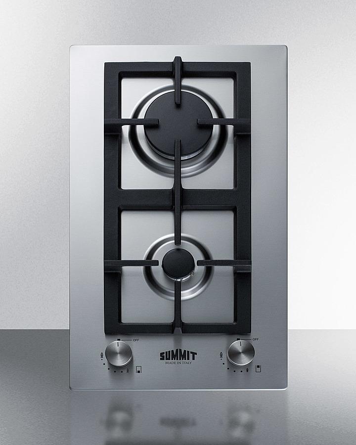 12" Wide 2-burner Gas Cooktop In Stainless Steel