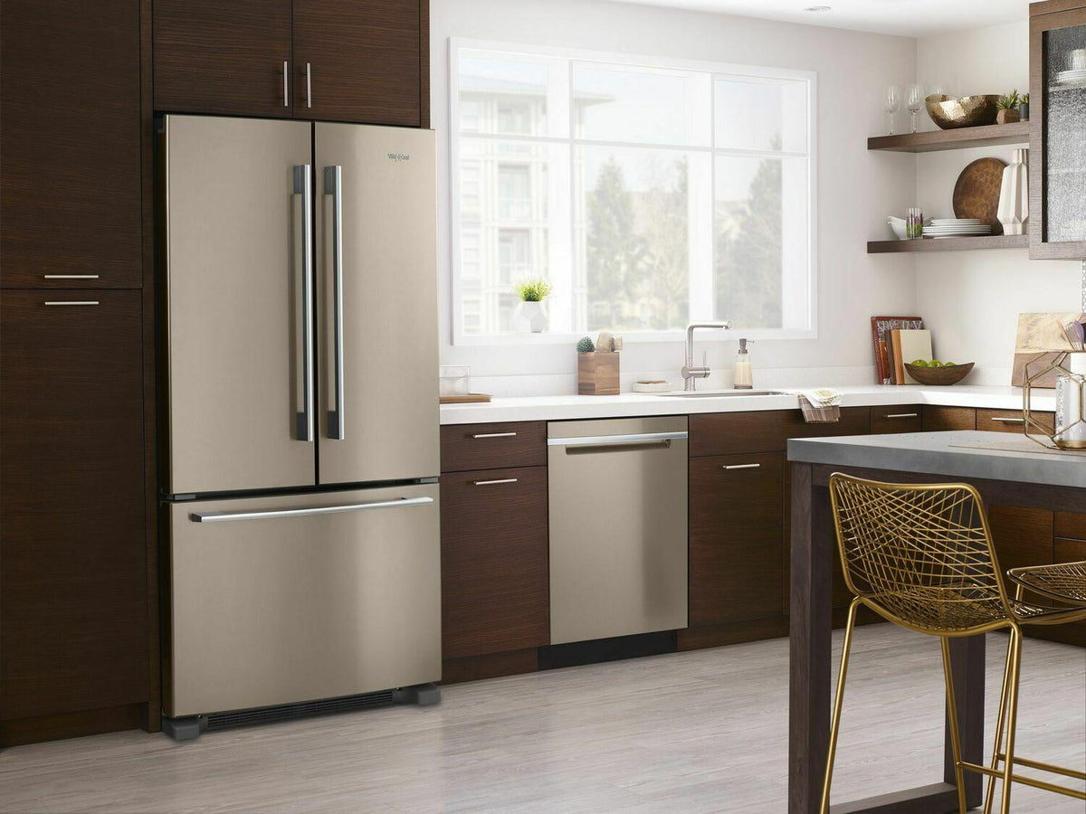 Stainless Steel Tub Pocket Handle Dishwasher with TotalCoverage Spray Arm - Fingerprint Resistant Sunset Bronze