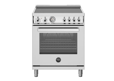 30 inch Induction Range, 4 Heating Zones, Electric Oven Stainless Steel