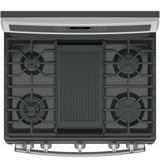 GE Profile™ 30" Smart Dual-Fuel Free-Standing Convection Range with Warming Drawer