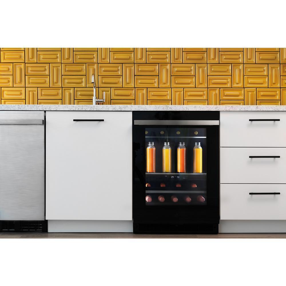 NOIR™ 24" Built-In Undercounter Beverage Center, Right Swing