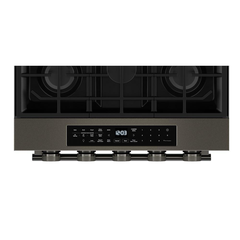 5.0 Cu. Ft. Smart Slide-in Gas Range with Convection Cooking Modes and 2-in-1 Burner