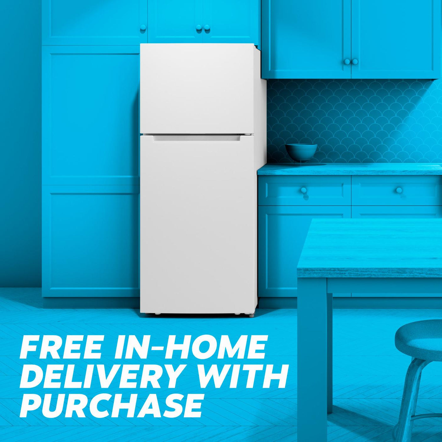 Element Electronics 17.6 cu. ft. Top Freezer Refrigerator, Ice Maker Ready - White, ENERGY STAR (ENR18TFGCW)
