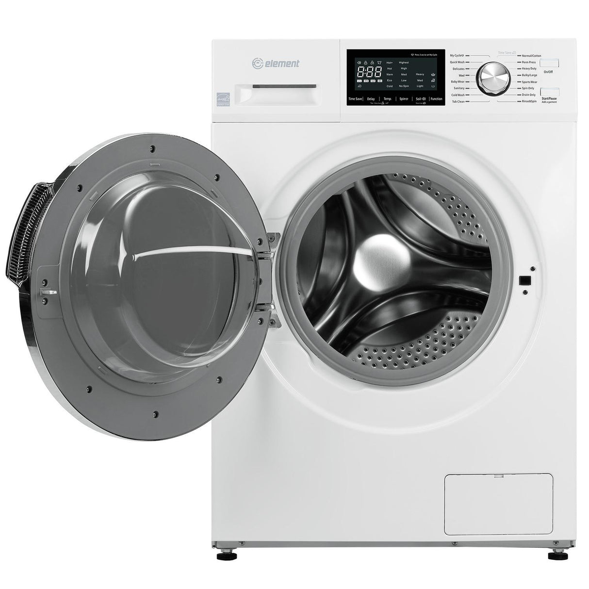 Element Electronics 2.7 cu. ft. Front Load Washing Machine - White, Energy Star (EFL2724BW)