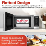 Sharp 1.1 cu. ft. 1100W Flatbed Countertop Microwave Oven with Inverter Technology