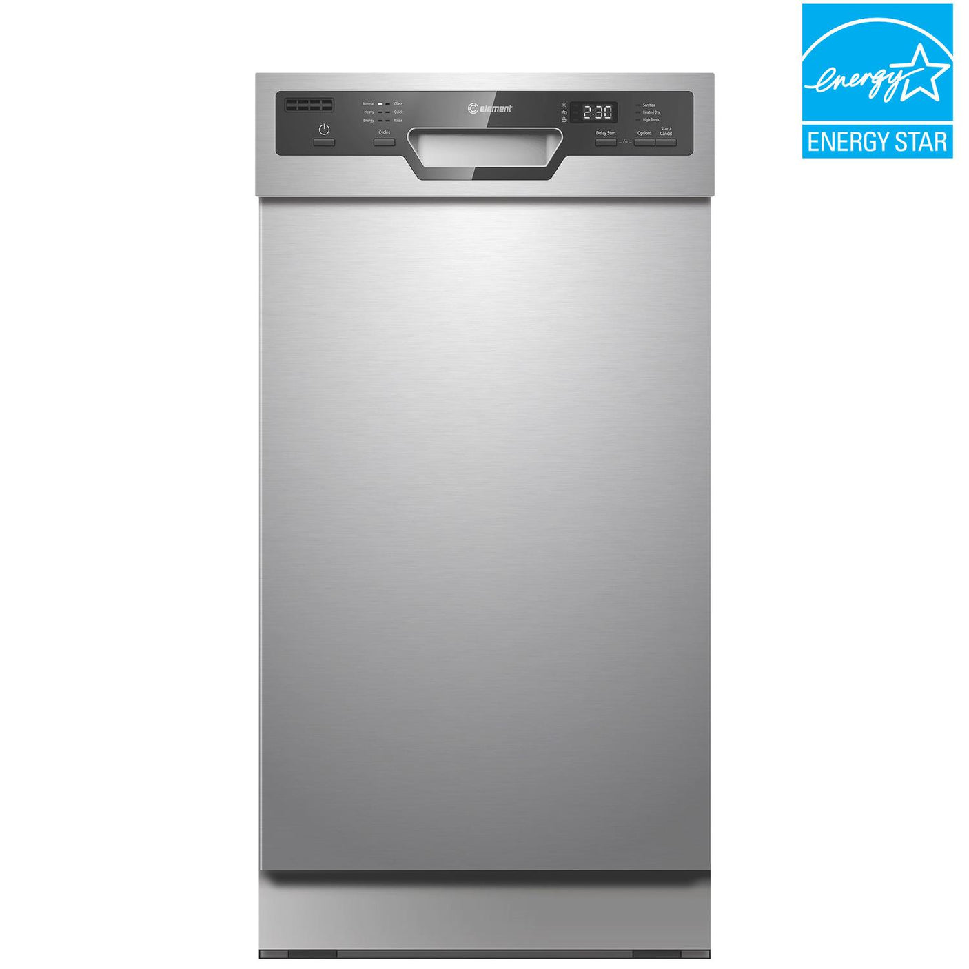 Element Electronics 18" Front Control Built-in Dishwasher - Stainless Steal (ENB6632PEBS)