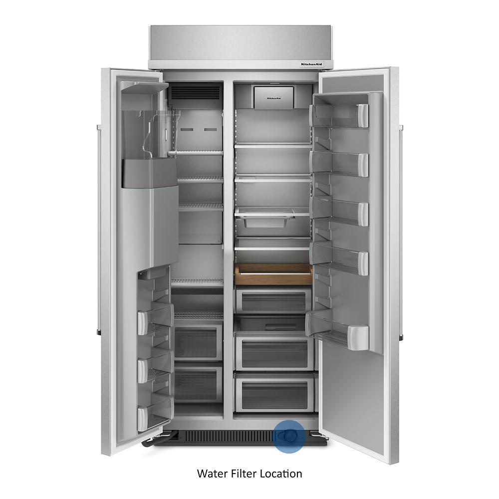 20.8 Cu. Ft. 36" Built-In Side-by-Side Refrigerator with Ice and Water Dispenser