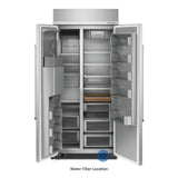 20.8 Cu. Ft. 36" Built-In Side-by-Side Refrigerator with Ice and Water Dispenser