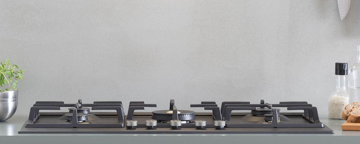 36 Front Control Gas Cooktop 5 burners Carbonio