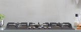 36 Front Control Gas Cooktop 5 burners Carbonio
