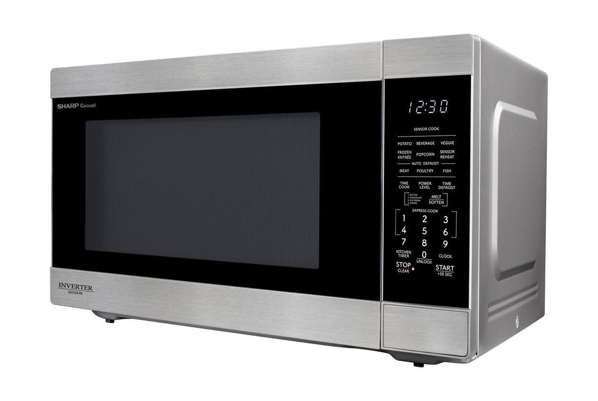 Sharp 2.2 cu. ft. 1200W Stainless Steel Countertop Microwave Oven with Inverter Technology