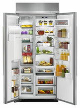 20.8 cu ft 36-Inch Width Built-In Side-by-Side Refrigerator with PrintShield™ Finish - Stainless Steel with PrintShield™ Finish