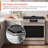 30 in. 5 Burner 6.1 cu. ft. Slide-in Gas Range with True European Convection