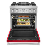 KitchenAid® 30'' Smart Commercial-Style Dual Fuel Range with 4 Burners