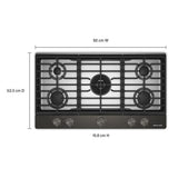 KitchenAid® 36 in. Gas Cooktop with 5 Burners and Integrated Wok Grate