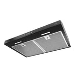 Broan® Glacier 36-Inch Convertible Under-Cabinet Range Hood, 450 Max Blower CFM, Black