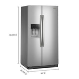 36-inch Wide Side-by-Side Refrigerator - 28.7 cu. ft.