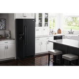 36-Inch Wide Side-by-Side Refrigerator with Exterior Ice and Water Dispenser - 25 Cu. Ft.