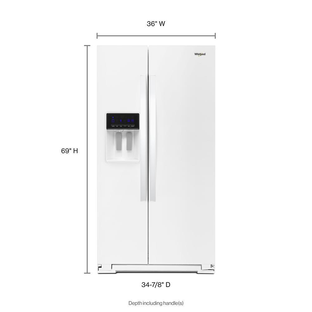 36-inch Wide Side-by-Side Refrigerator - 28 cu. ft.