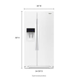 36-inch Wide Side-by-Side Refrigerator - 28 cu. ft.