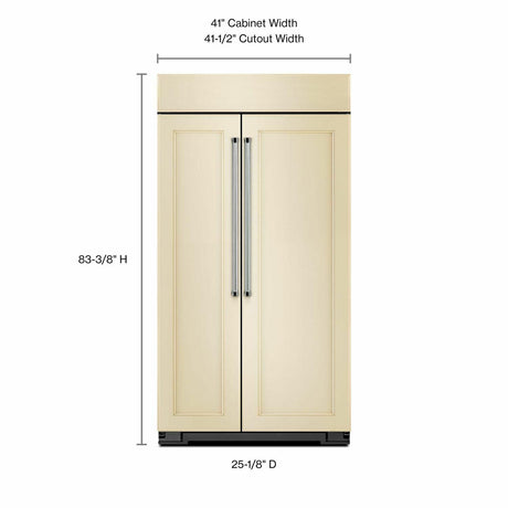 25.5 cu. ft 42-Inch Width Built-In Side by Side Refrigerator - Panel Ready