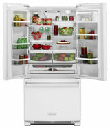 22 Cu. Ft. 33-Inch Width Standard Depth French Door Refrigerator with Interior Dispenser - White