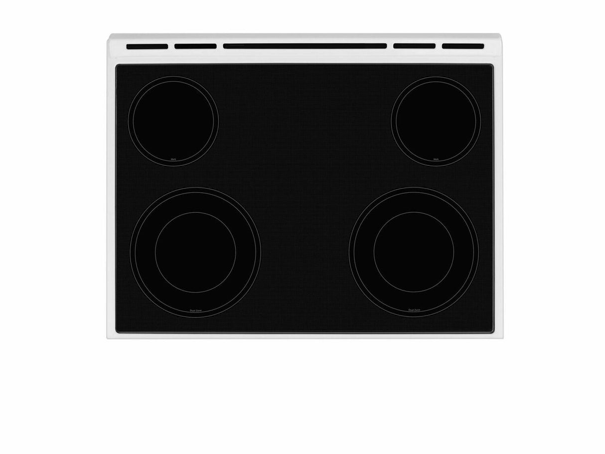 4.8 cu. ft. Guided Electric Front Control Range With The Easy-Wipe Ceramic Glass Cooktop - White