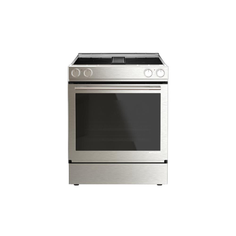 30-Inch 4-Element Electric Downdraft Slide-In Range