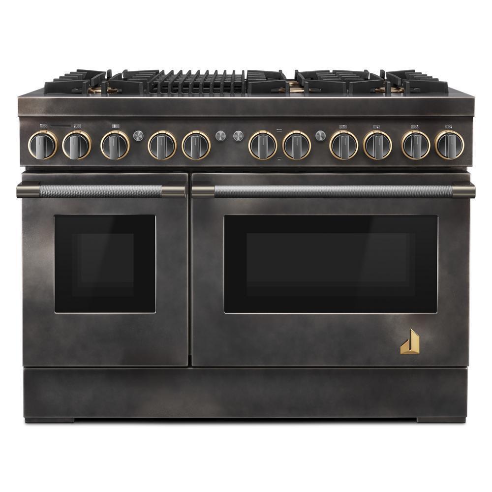 Smoke & Brass By JennAir® 48" Dual-Fuel Professional-Style Range