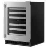 24" Undercounter Wine Cellar with Full-Extension Metal-Front Racks